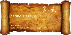 Kiska Attila névjegykártya
