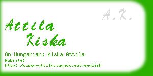 attila kiska business card